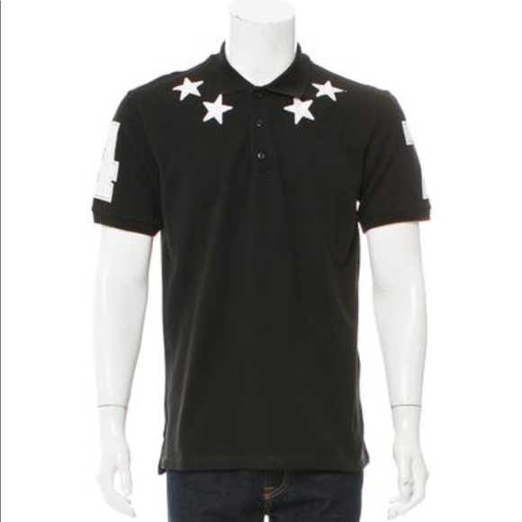 givenchy star polo black
